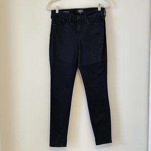 NYDJ Ami Skinny Jeans - black, denim, Size 6